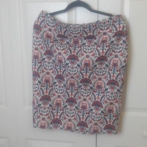Paisley pencil skirt by Ann Taylor/LOFT